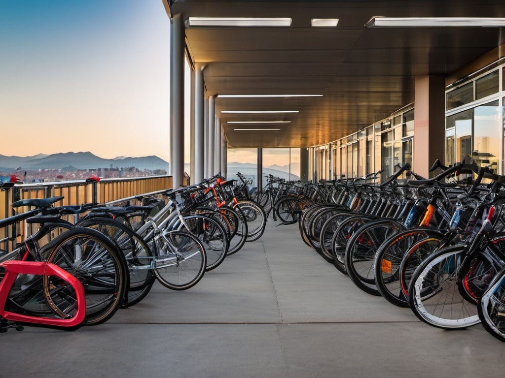 Fahrräder vor der Uni